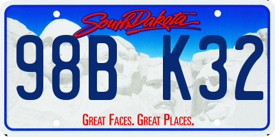 SD license plate 98BK32