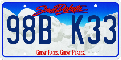 SD license plate 98BK33