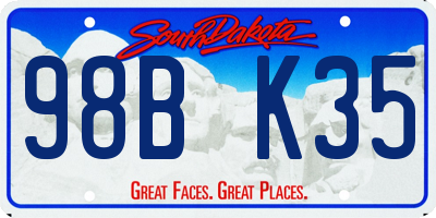 SD license plate 98BK35