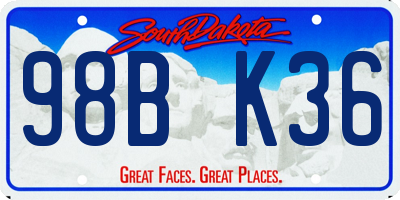 SD license plate 98BK36