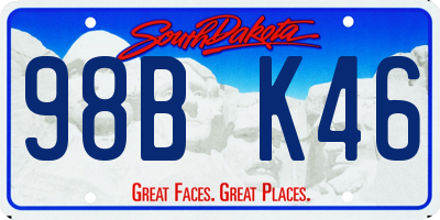 SD license plate 98BK46