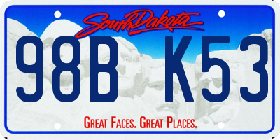 SD license plate 98BK53