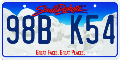 SD license plate 98BK54
