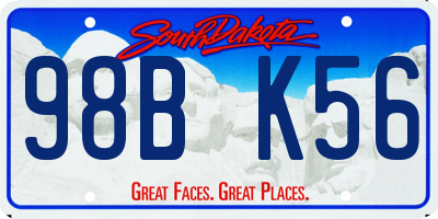 SD license plate 98BK56