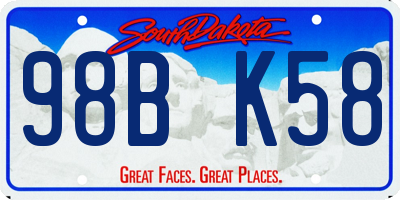 SD license plate 98BK58