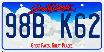 SD license plate 98BK62