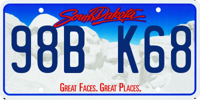 SD license plate 98BK68