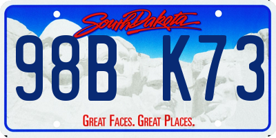 SD license plate 98BK73