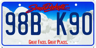SD license plate 98BK90
