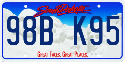 SD license plate 98BK95