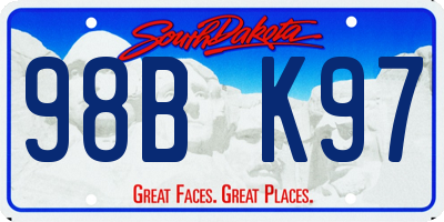 SD license plate 98BK97