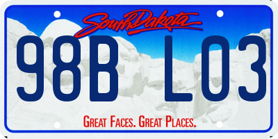 SD license plate 98BL03