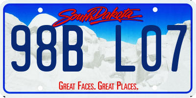 SD license plate 98BL07