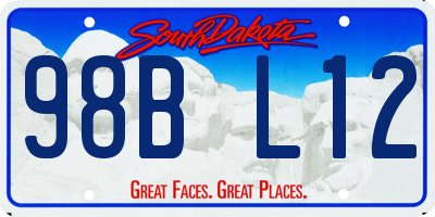 SD license plate 98BL12