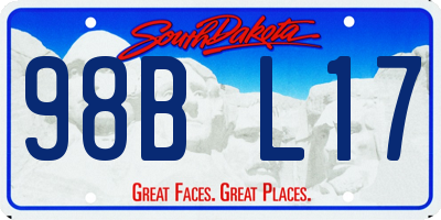SD license plate 98BL17