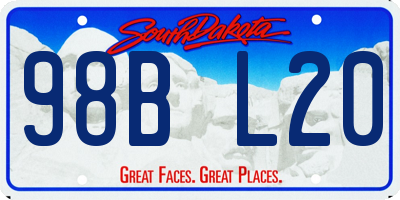 SD license plate 98BL20