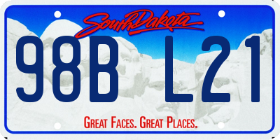 SD license plate 98BL21