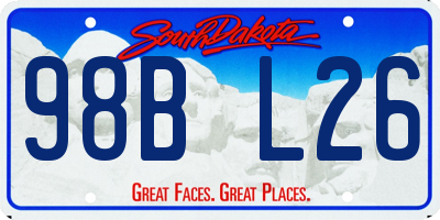 SD license plate 98BL26
