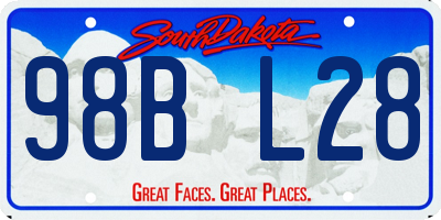 SD license plate 98BL28