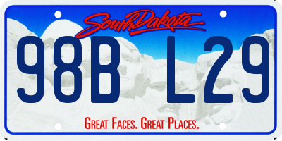 SD license plate 98BL29