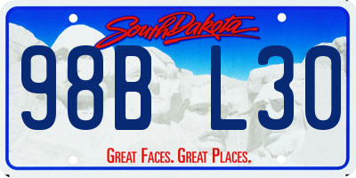SD license plate 98BL30