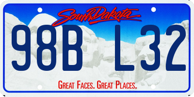 SD license plate 98BL32