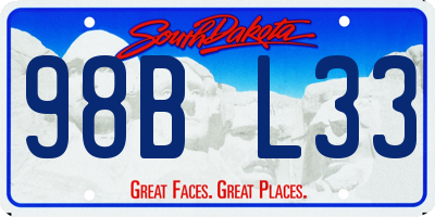 SD license plate 98BL33
