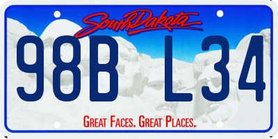 SD license plate 98BL34