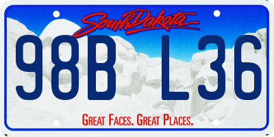 SD license plate 98BL36