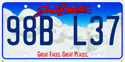 SD license plate 98BL37