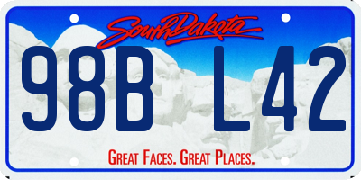 SD license plate 98BL42
