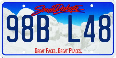 SD license plate 98BL48