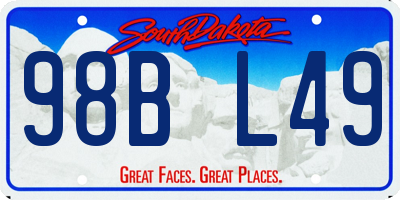 SD license plate 98BL49