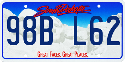 SD license plate 98BL62