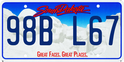 SD license plate 98BL67