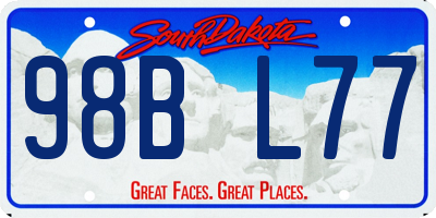 SD license plate 98BL77