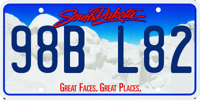 SD license plate 98BL82