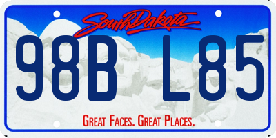 SD license plate 98BL85