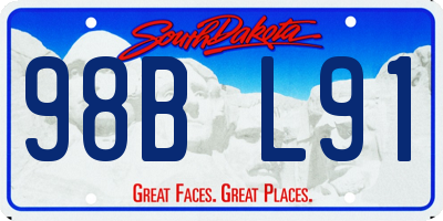 SD license plate 98BL91