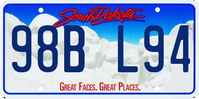 SD license plate 98BL94