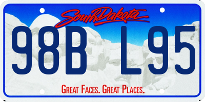 SD license plate 98BL95