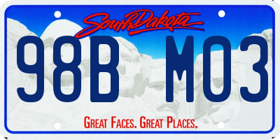 SD license plate 98BM03