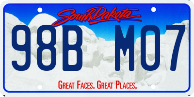 SD license plate 98BM07