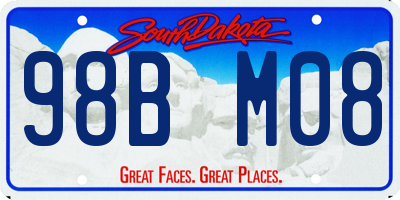 SD license plate 98BM08