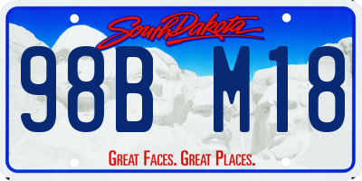 SD license plate 98BM18