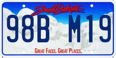 SD license plate 98BM19