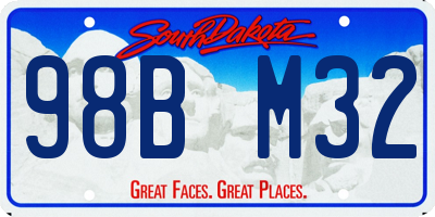 SD license plate 98BM32