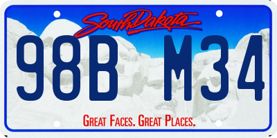 SD license plate 98BM34