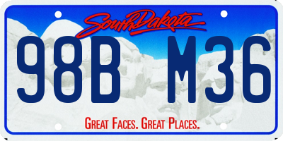 SD license plate 98BM36