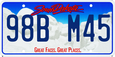 SD license plate 98BM45